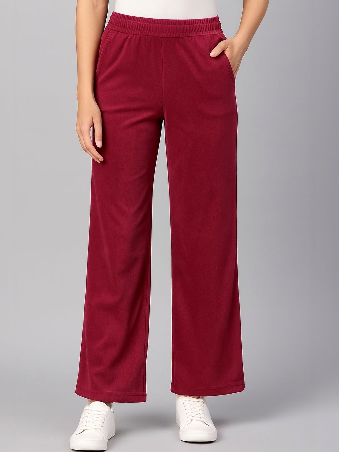 Camey Women Relaxed High-Rise Corduroy Trousers