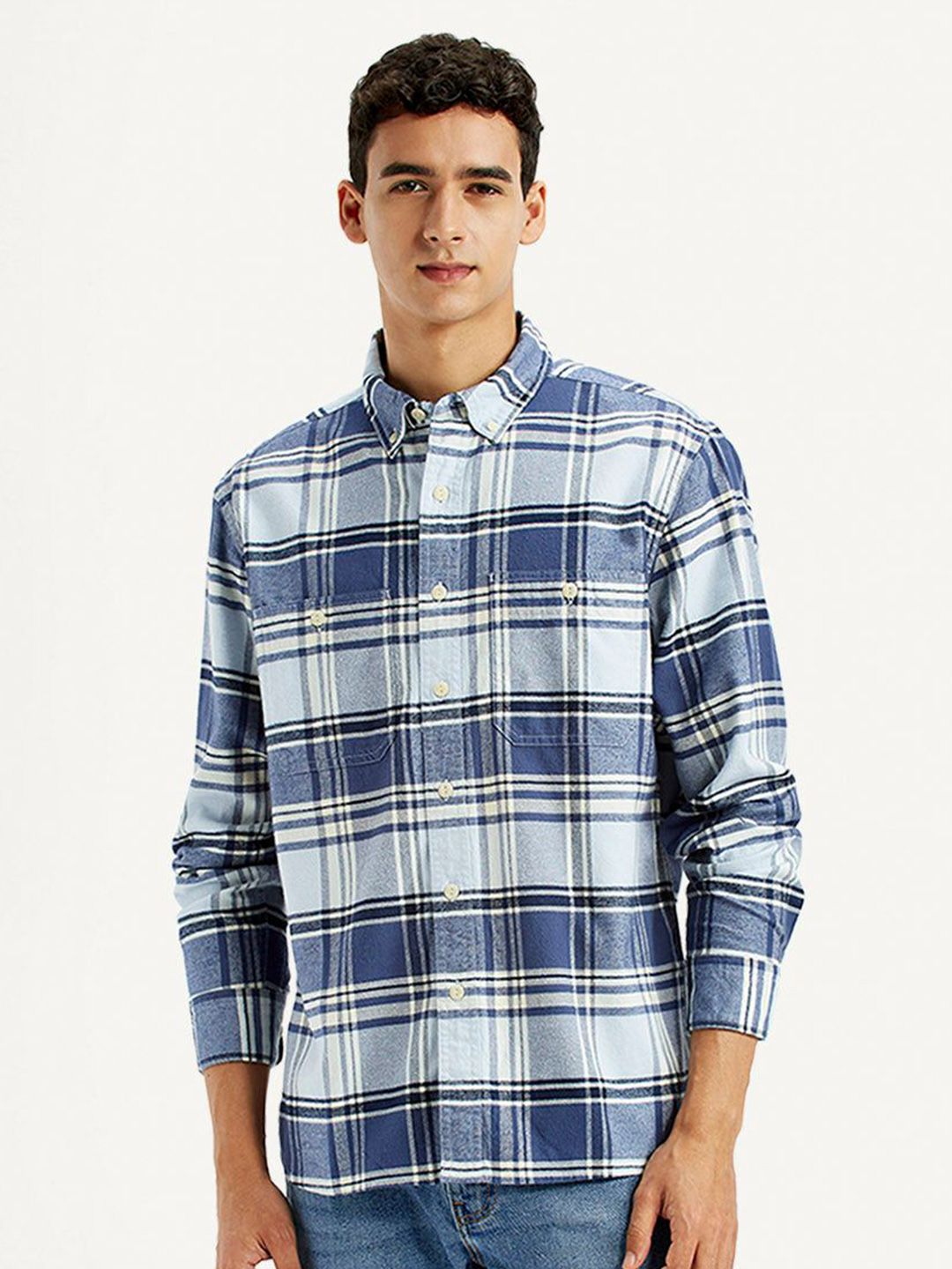 Casual Shirt Levis Men Classic Tartan Checks Checked Casual Shirt
