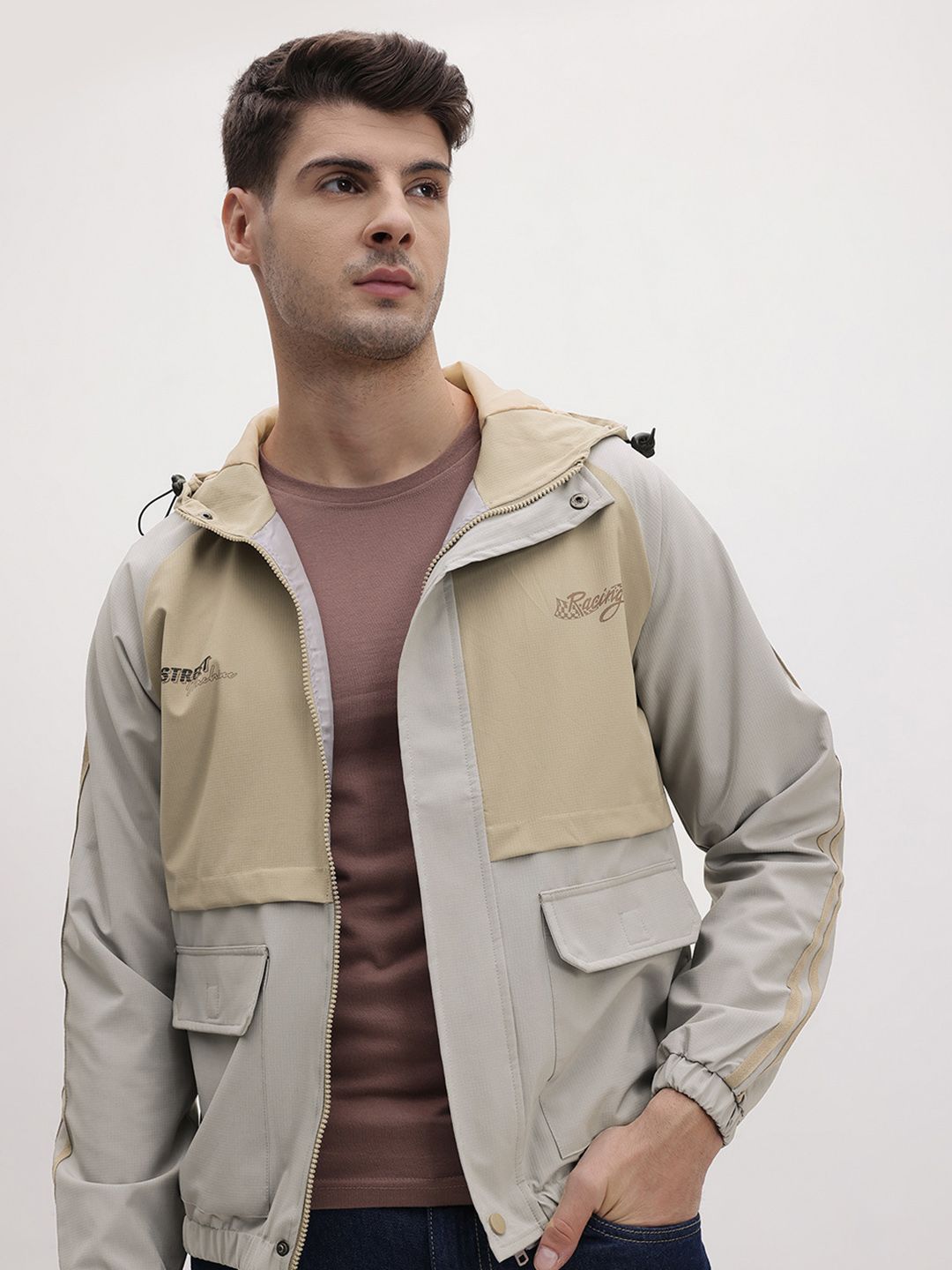 The Roadster Life Co. Hooded Paneled Tailored Jacket