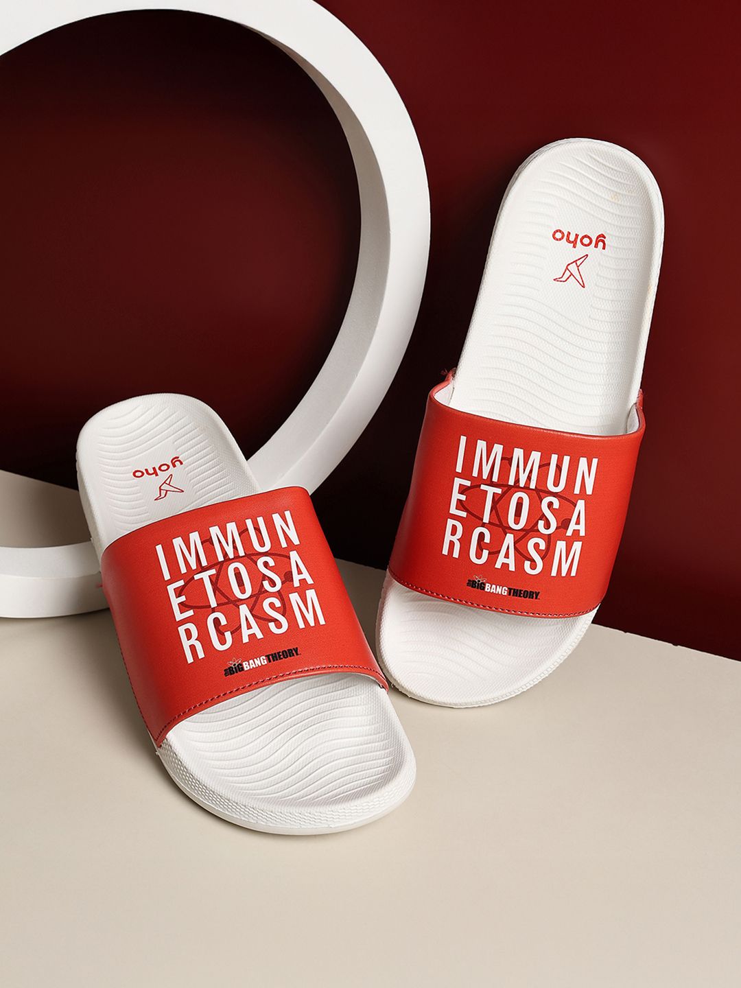 yoho Men Graphic Printed Slip On Sliders
