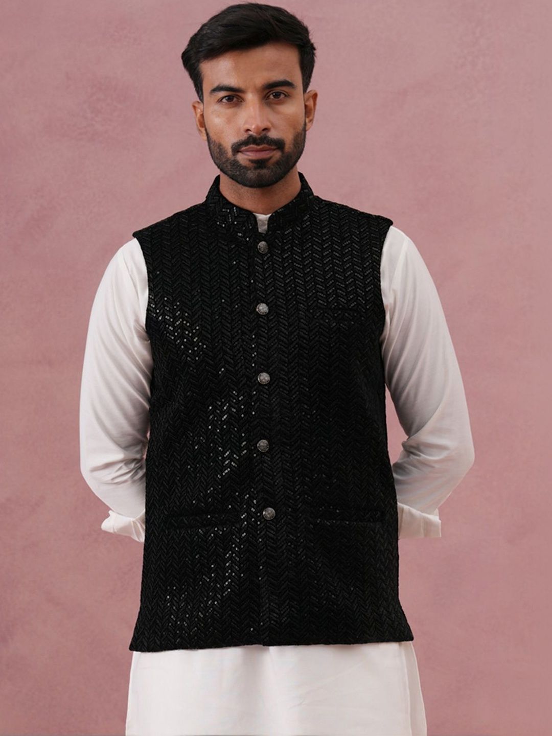 Jompers Embroidered Nehru Jackets