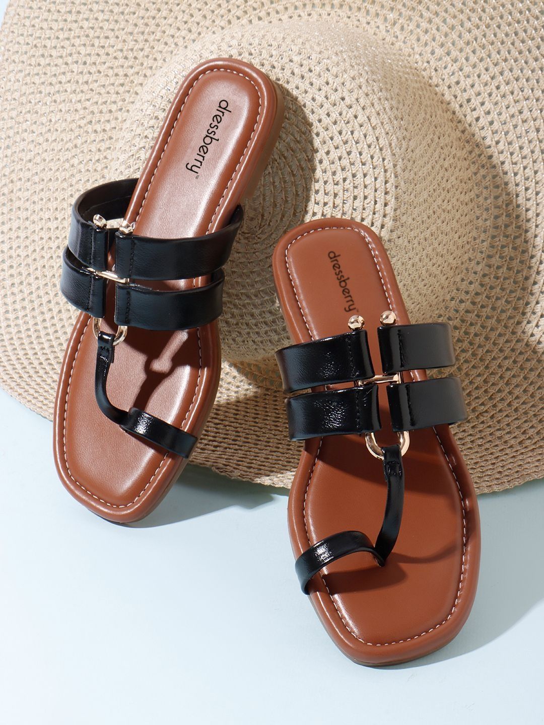 DressBerry DressBerry Women One Toe Flats with Buckles