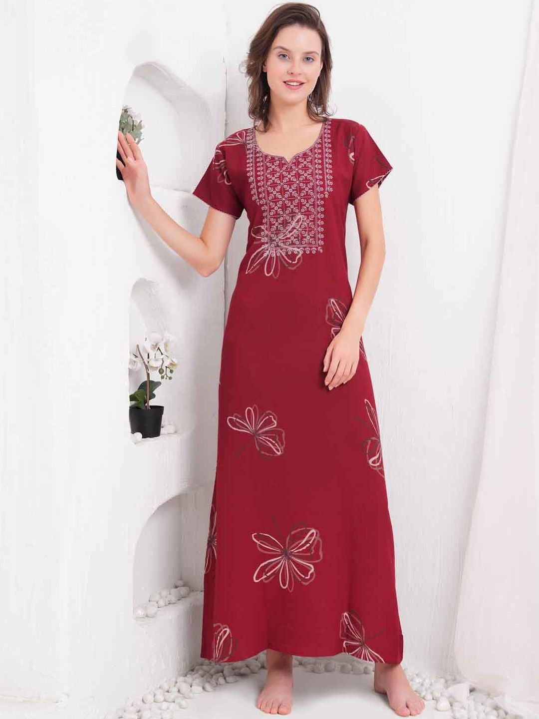 Sand Dune Printed Maxi Nightdress