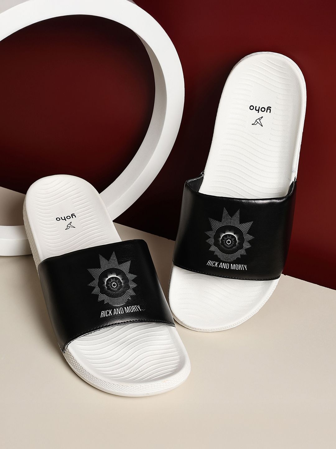 yoho Men Rick & Morty Printed & Self Design Sliders