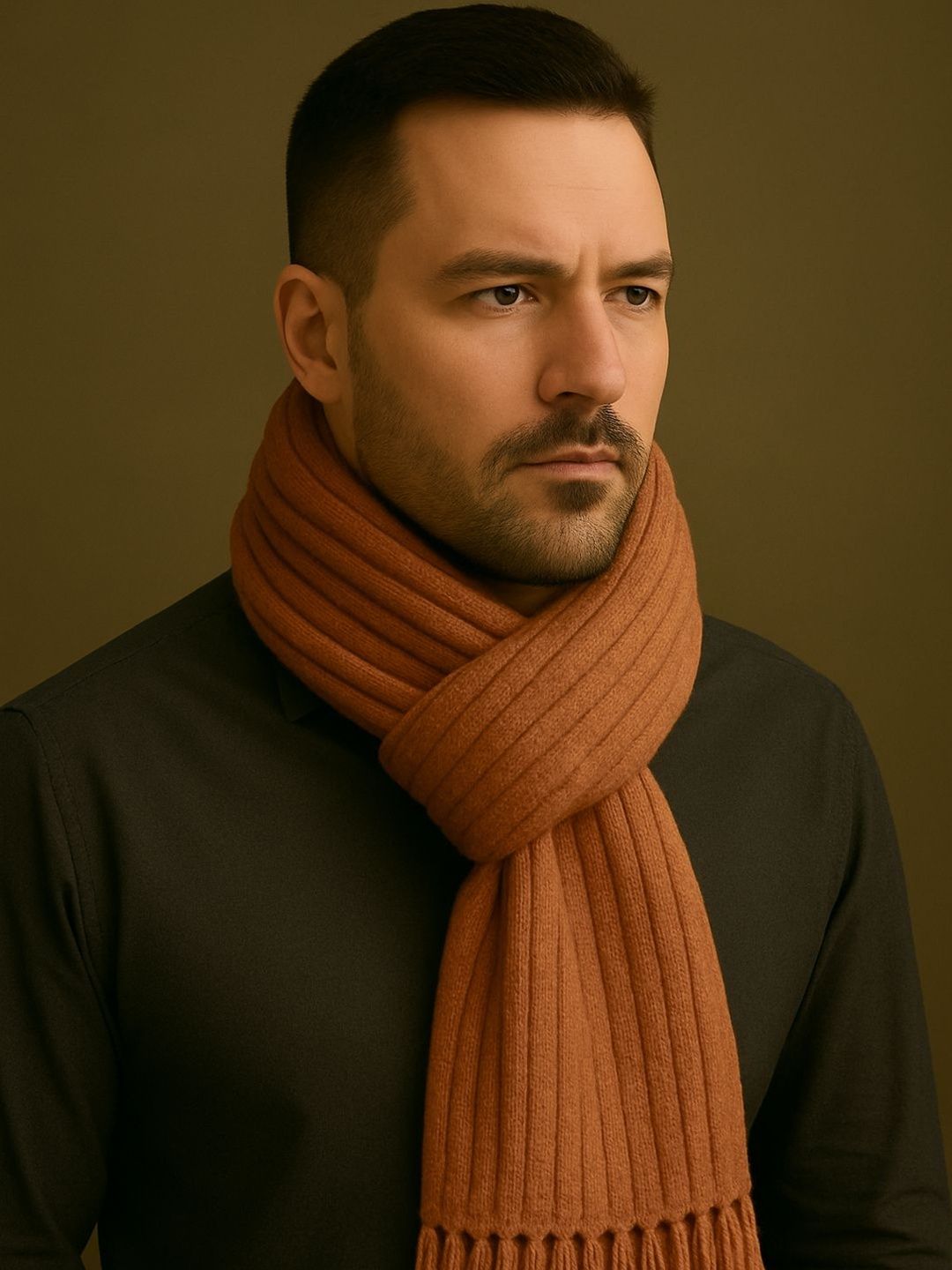 WEAVERS VILLA Men Merino Wool Mufflers