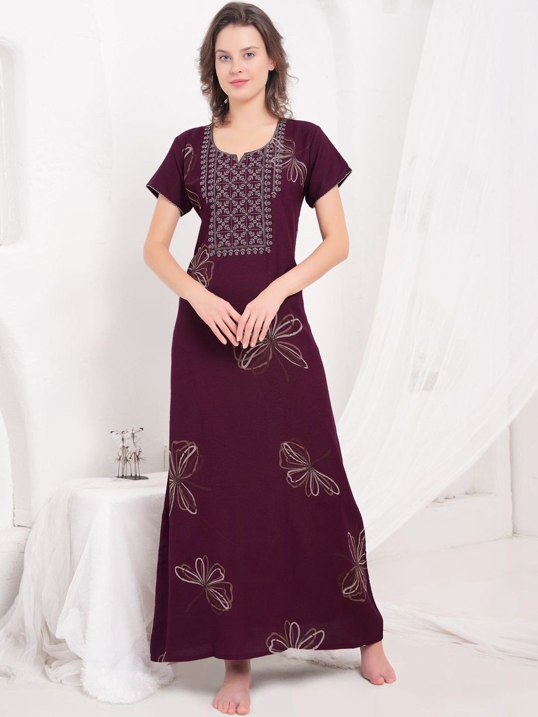 Sand Dune Printed Maxi Nightdress