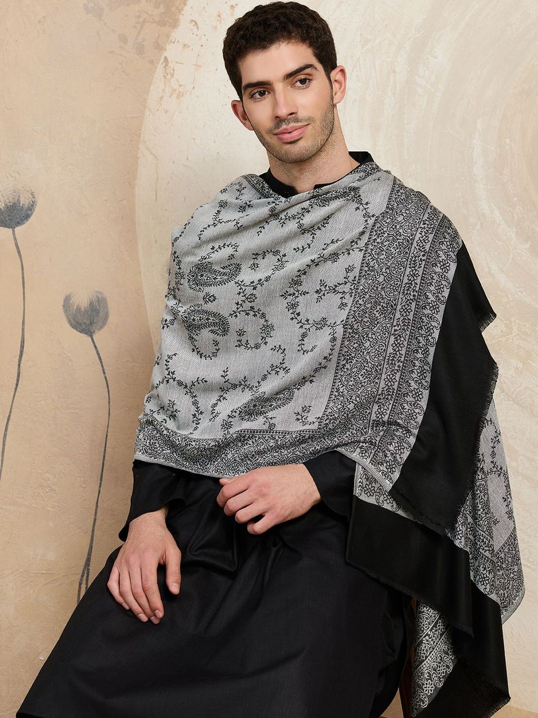 WEAVERS VILLA Men Merino Wool Mufflers
