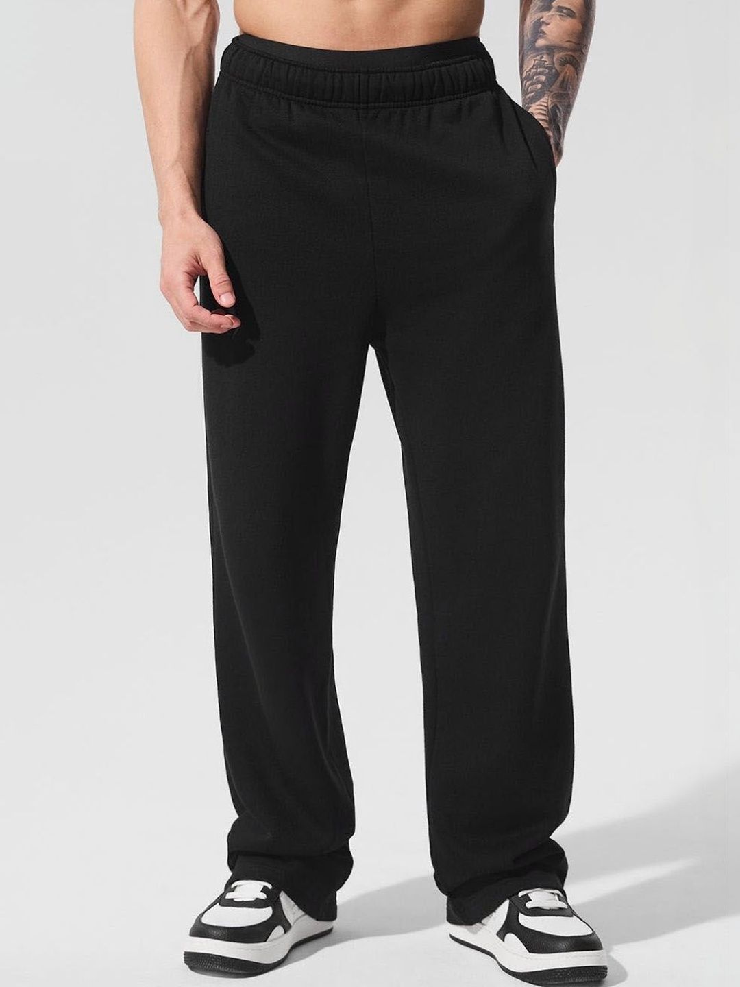 Men Loose Fit Trousers Cloth N code Men Solid Oversized Fit Track Pant