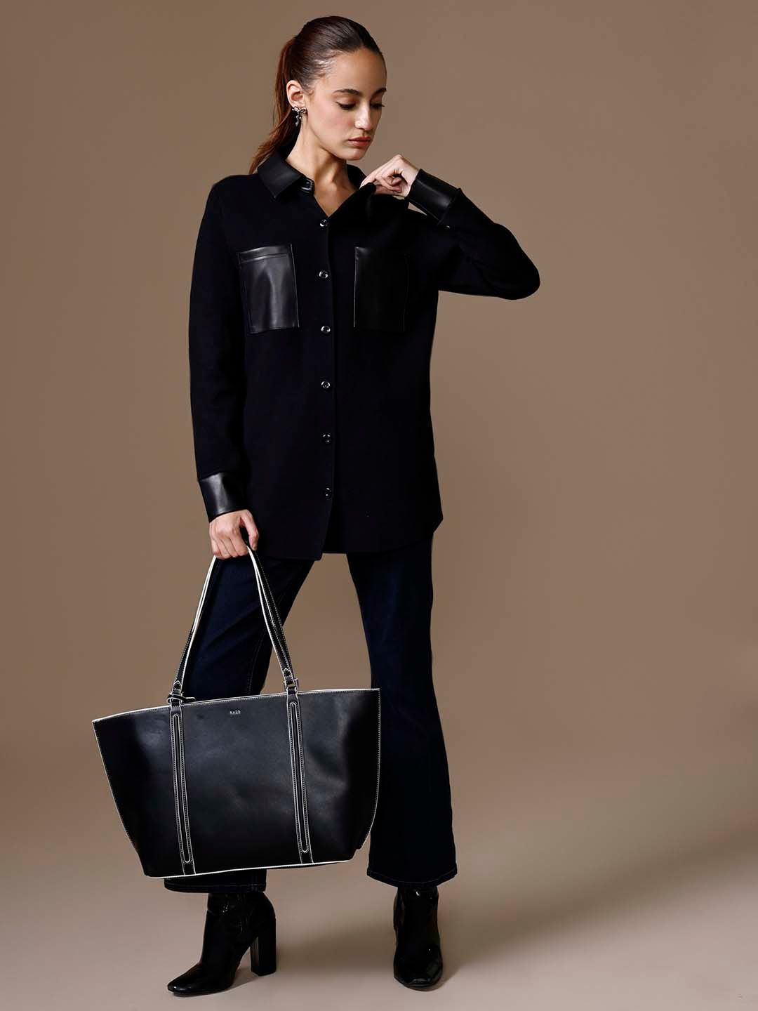 Oversized Structured Tote Bag Kazo Oversized Structured Tote Bag