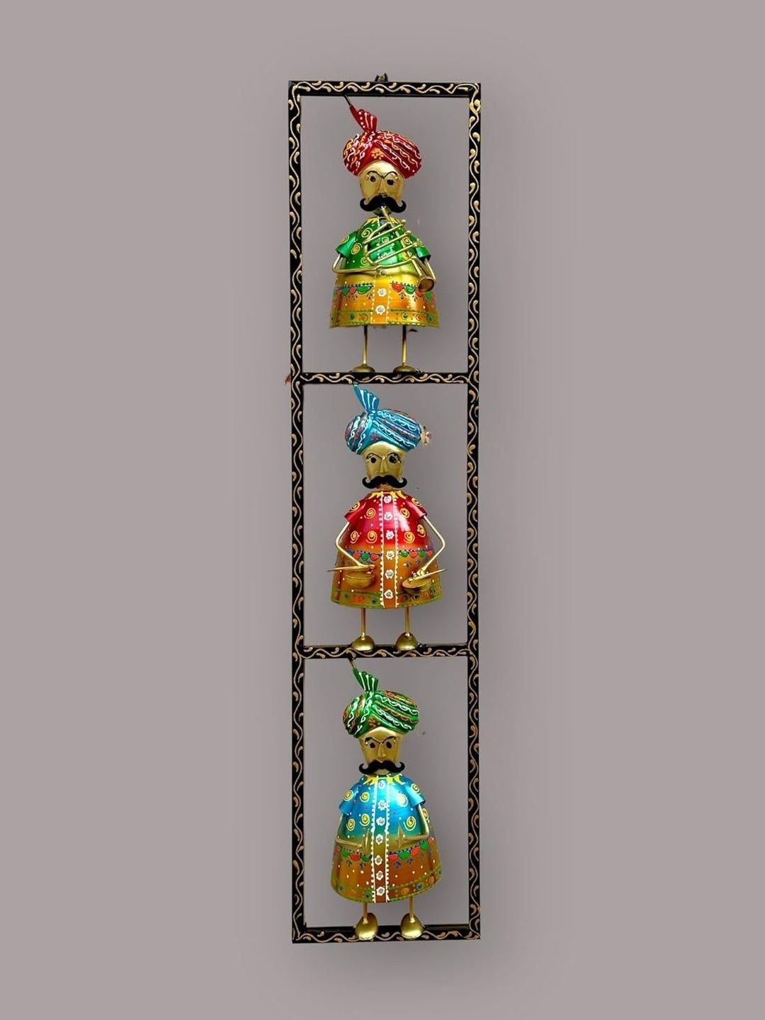 RSN Sardar Handcrafted Folk Glossy Wall Mounted Hall Wall Hangings Wall Decor - 36 In
