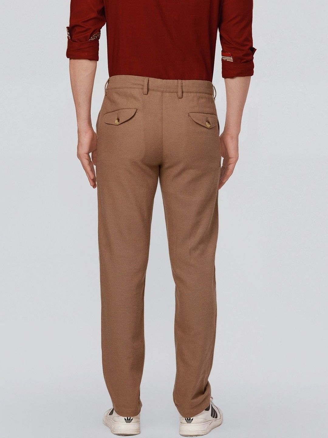 Buy Ethnix by Raymond Men Relaxed Straight Leg Trousers - Trousers