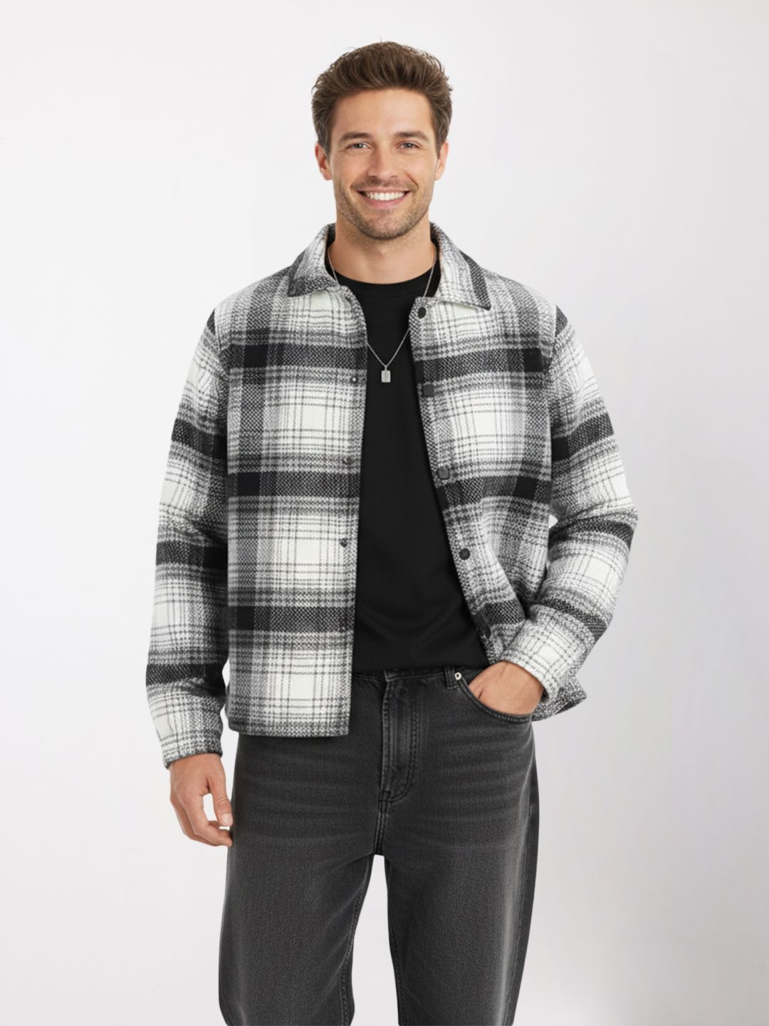 Mast & Harbour Checked Spread Collar Tailored Jacket