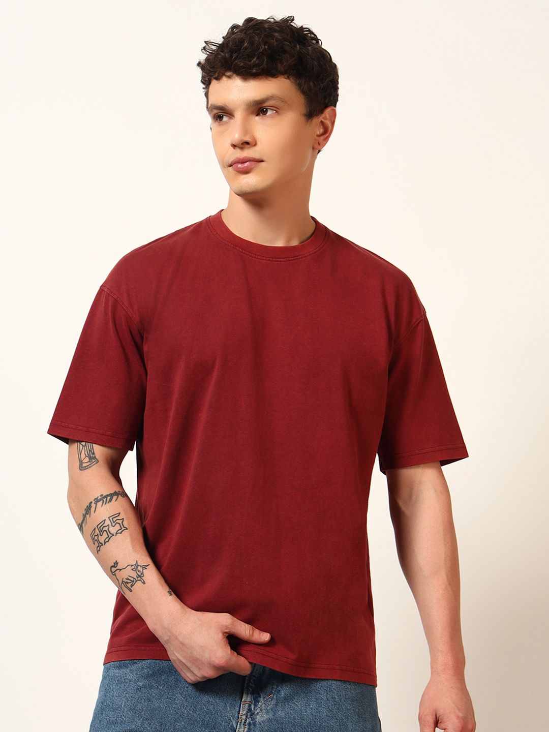 ONEWAY Unisex Round Neck Oversized T-shirt
