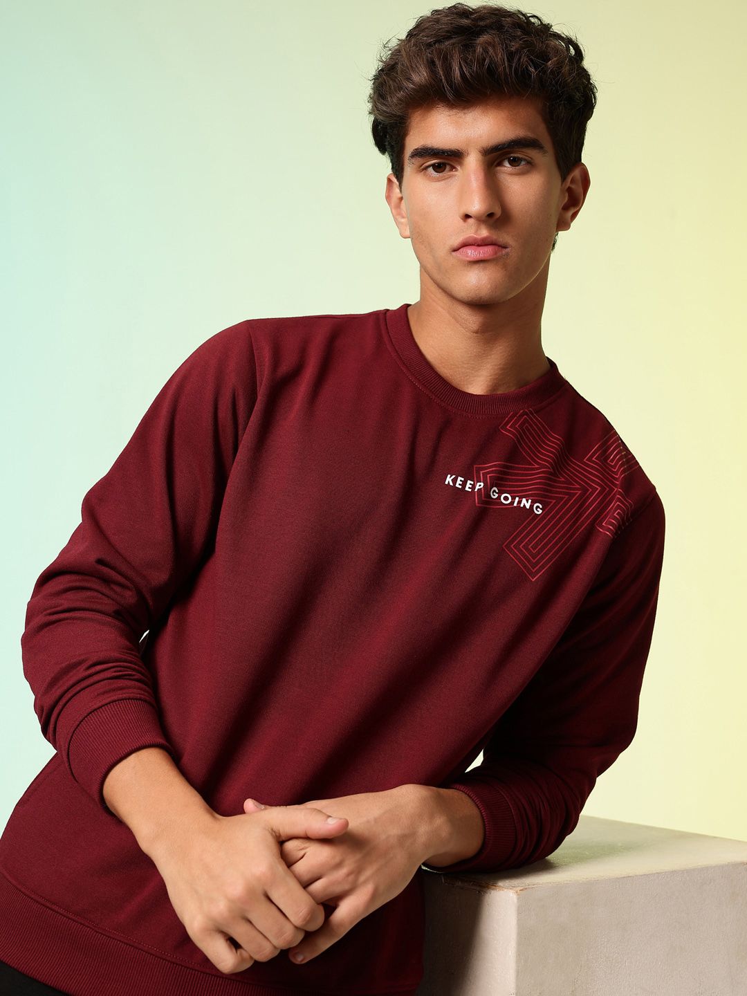 HRX by Hrithik Roshan Brand Logo Printed Sweatshirt