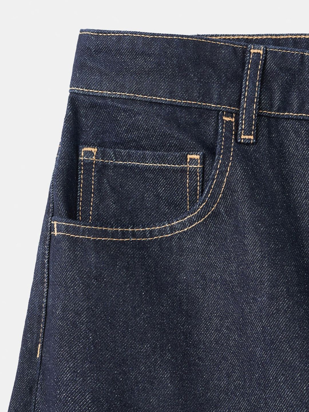 Pure Cotton Mid-Rise Barrel Fit Jeans
