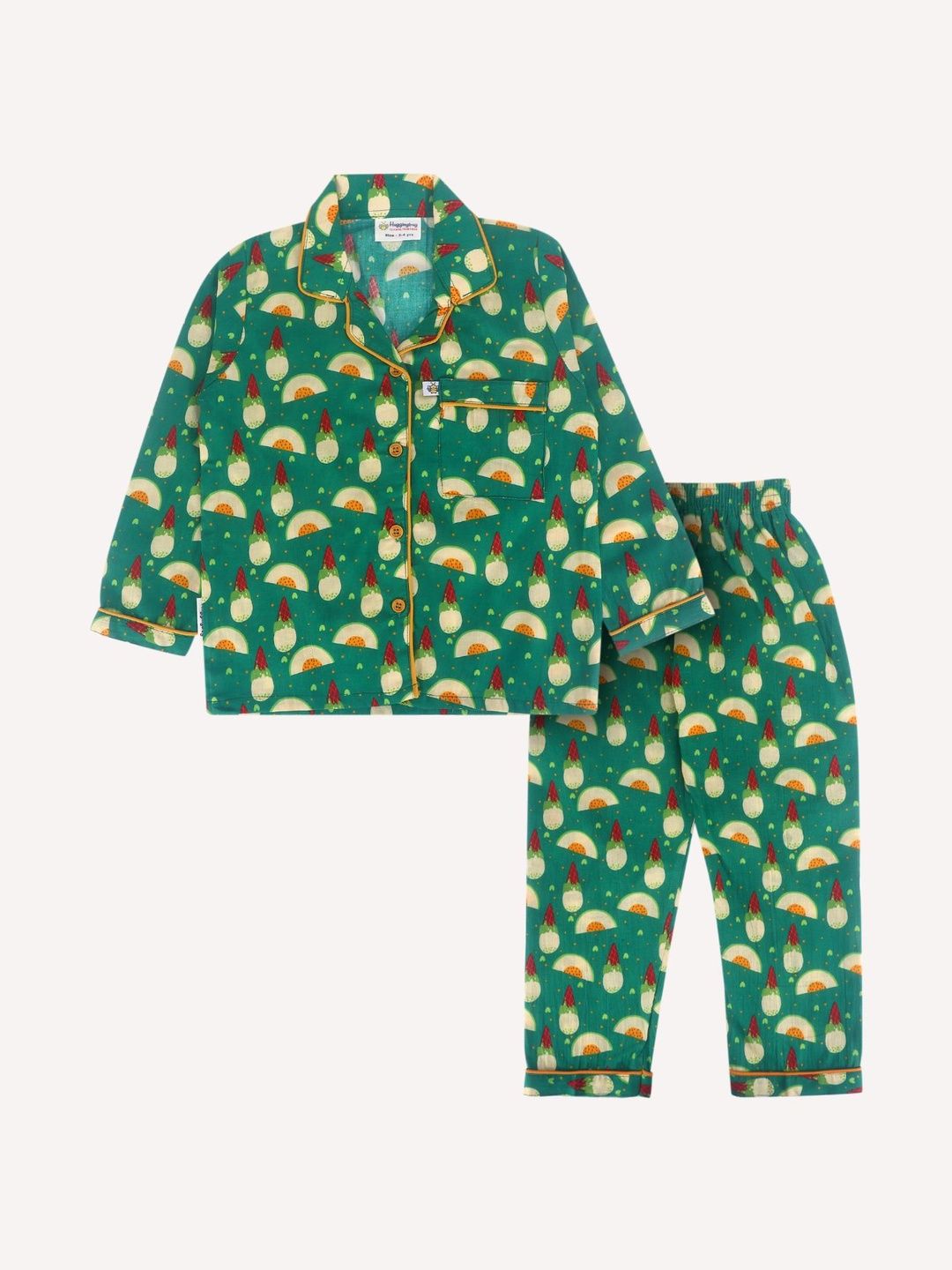 Huggingbug Unisex Kids Printed Night suit