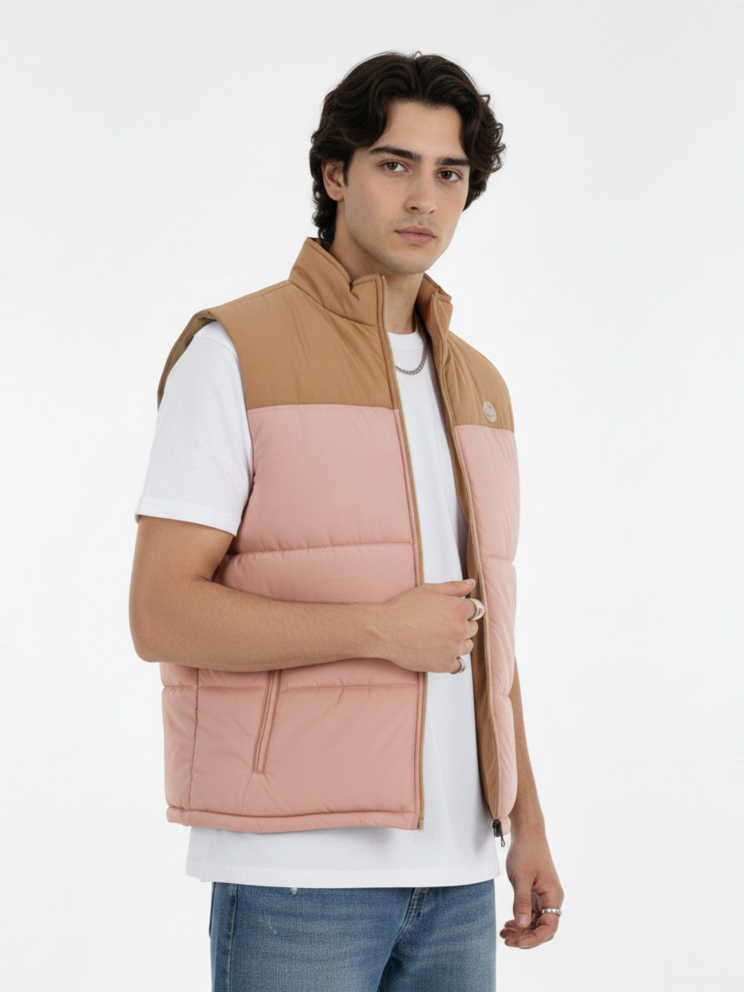glitchez Colourblocked Gilet Padded Jacket