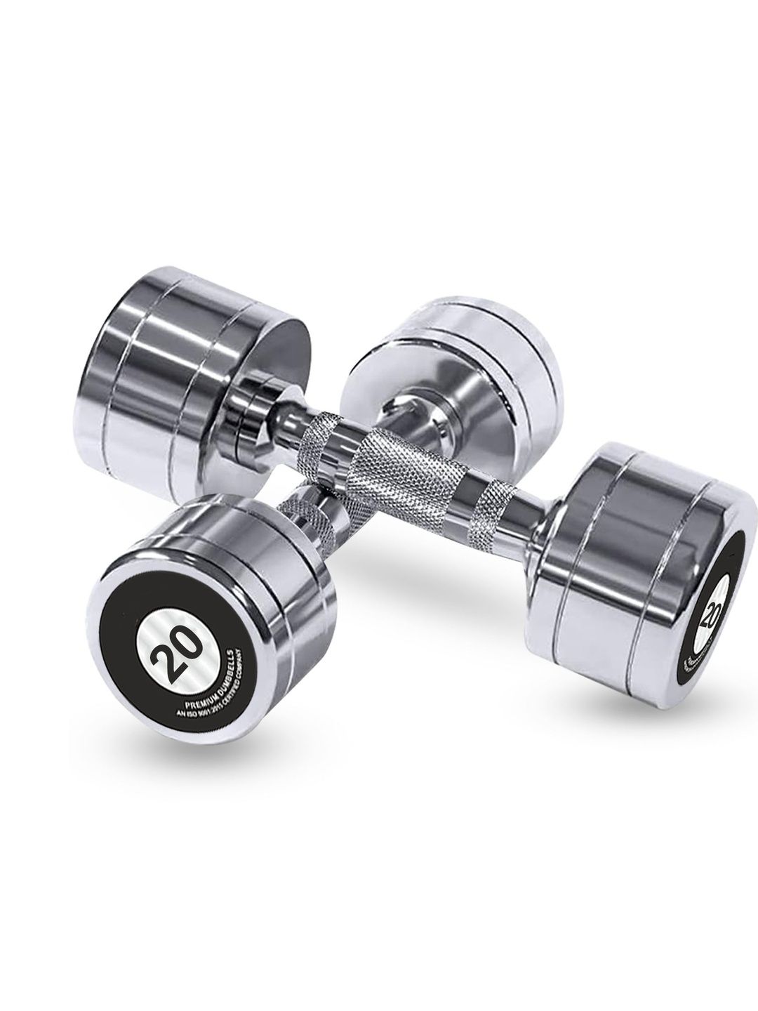 ADRENEX ADRENEX Set Of 2 Round Fixed Weight Dumbbell - 20 Kg pair