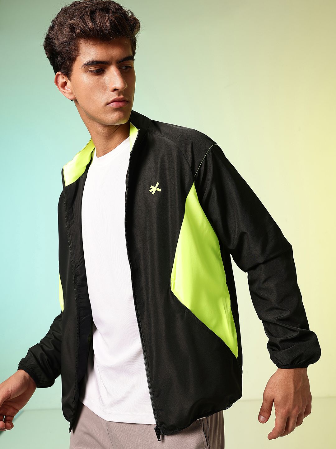 HRX by Hrithik Roshan Colourblocked Mock Collar Training Sporty Jacket