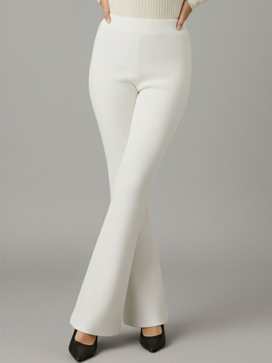 Plus Size Women Comfort Wrinkle Free Trousers