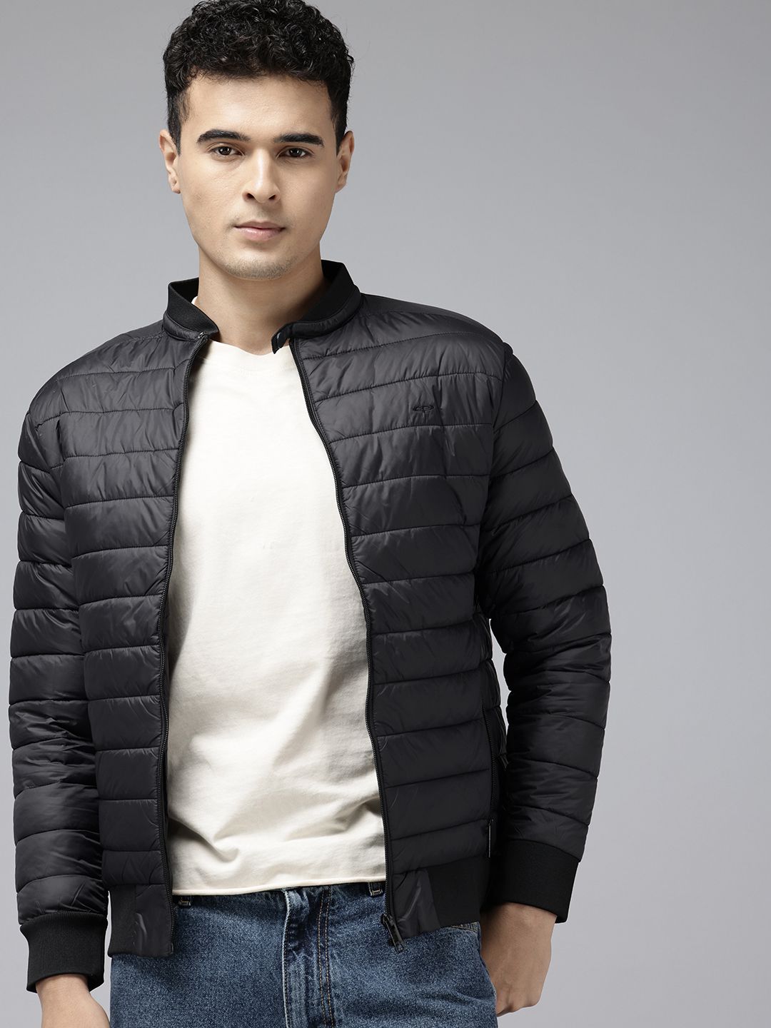 ColorPlus Mock Collar Quilted Jacket