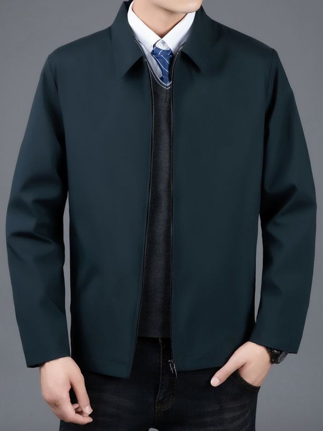 StyleCast x Revolte Spread Collar Long Sleeves Tailored Jacket