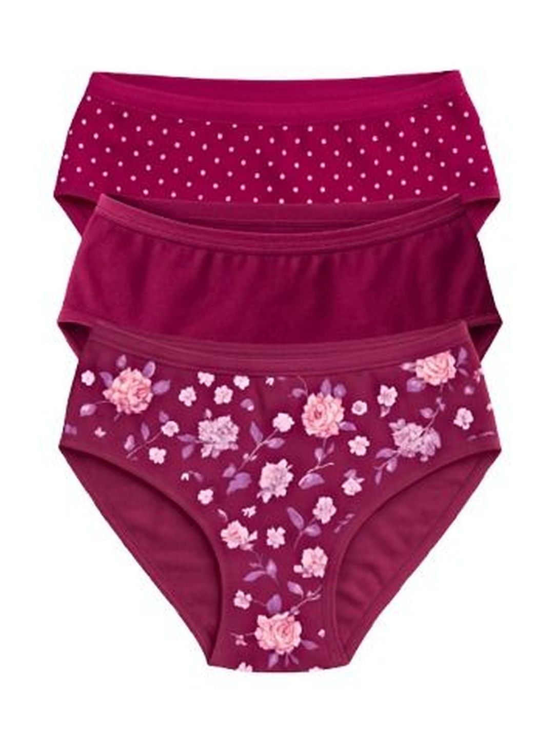 Munns & Mars Pack Of 3 Printed Cotton Hipster Briefs
