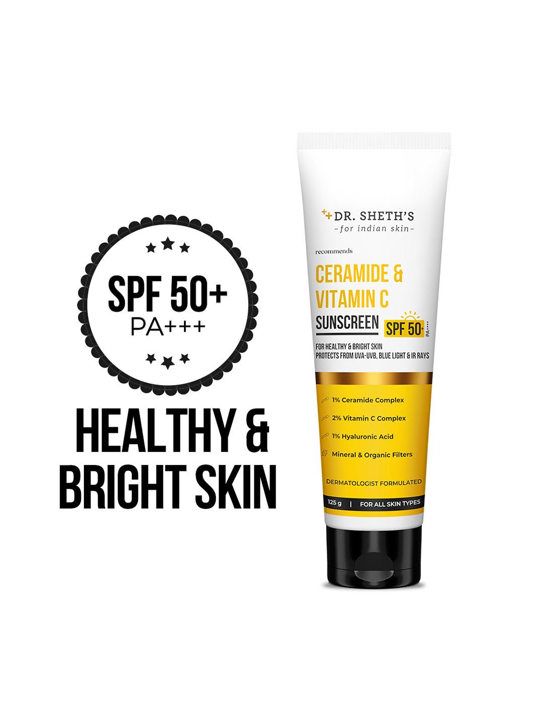 Dr. Sheth's Ceramide & Vitamin C Sunscreen - SPF 50+ PA