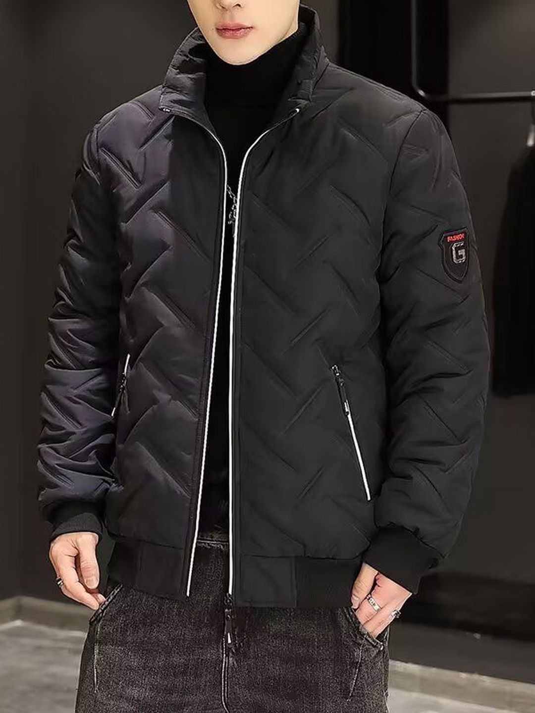 StyleCast x Revolte Stand Collar Long Sleeves Puffer Jacket