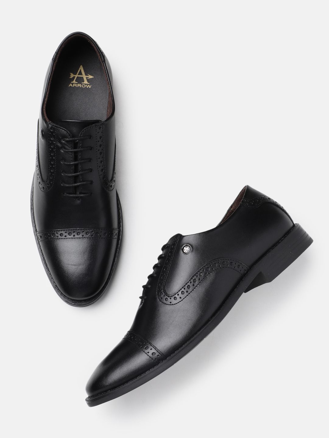 Arrow Men Textured Formal Oxfords