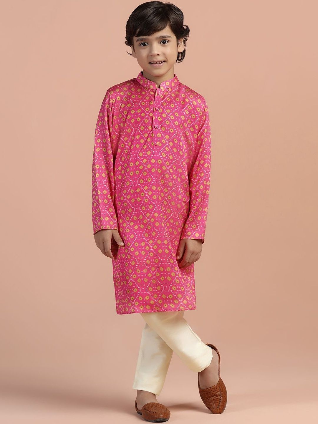 KISAH Boys Ethnic Motifs Printed Regular Kurta with Pyjamas