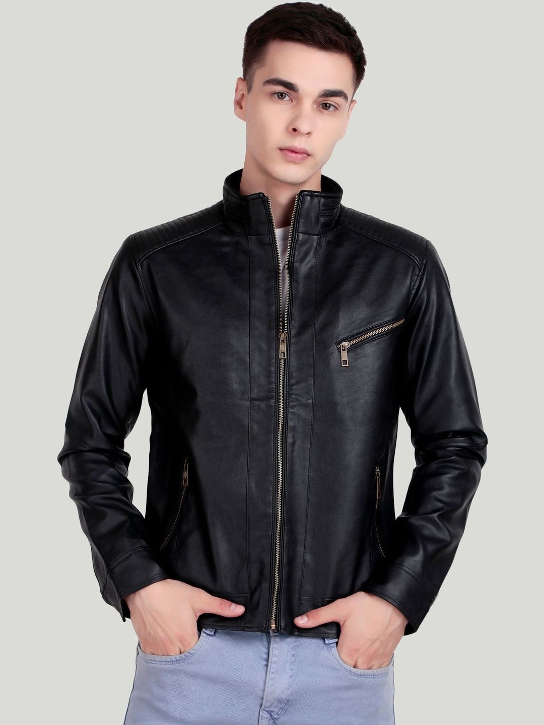 Leather Retail Men Lightweight Biker Jacket