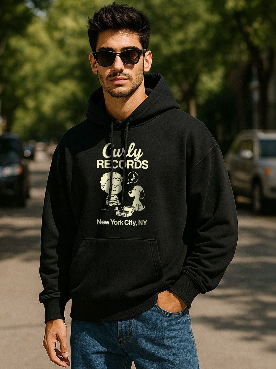 VEIRDO VEIRDO Men Printed Hooded Sweatshirt