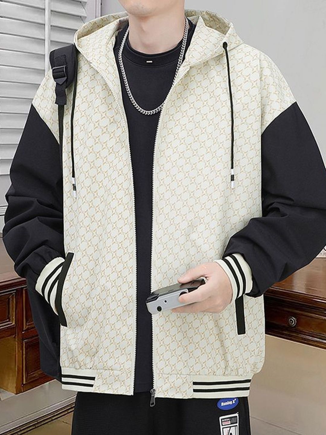 StyleCast x Revolte Colourblocked Hooded Tailored Jacket