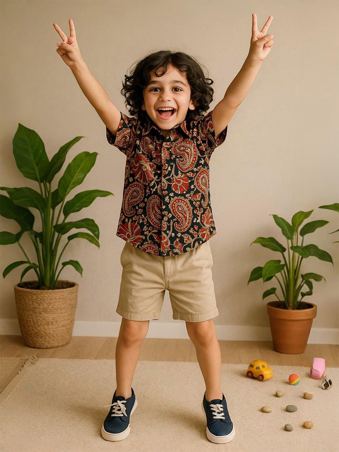 Urban Birdie Ethnic Motifs Printed Cotton Spread Collar Casual Shirt