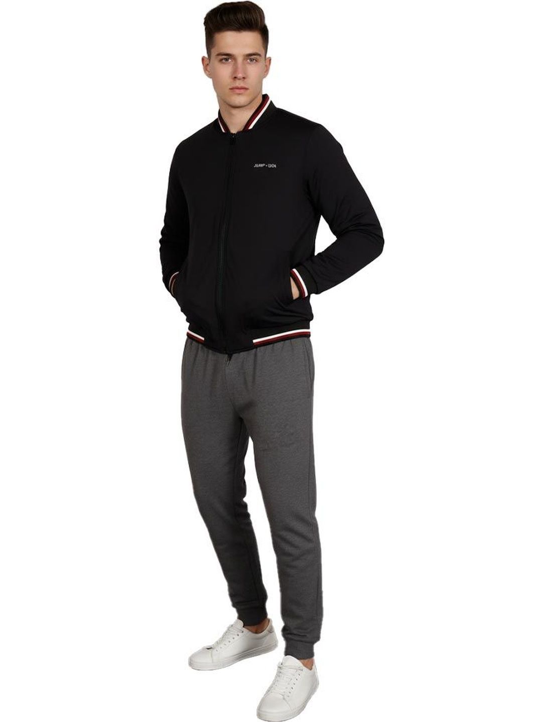 JUMP USA Men Brand Logo Reversible Puffer Jacket