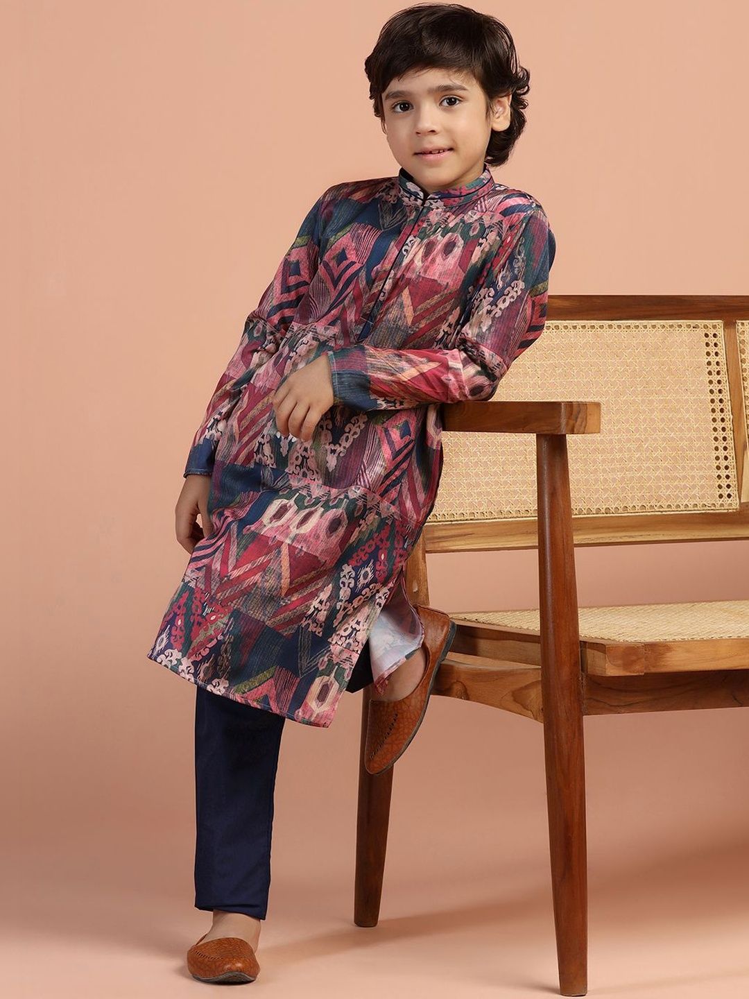 KISAH Boys Printed Regular Kurta with Trousers
