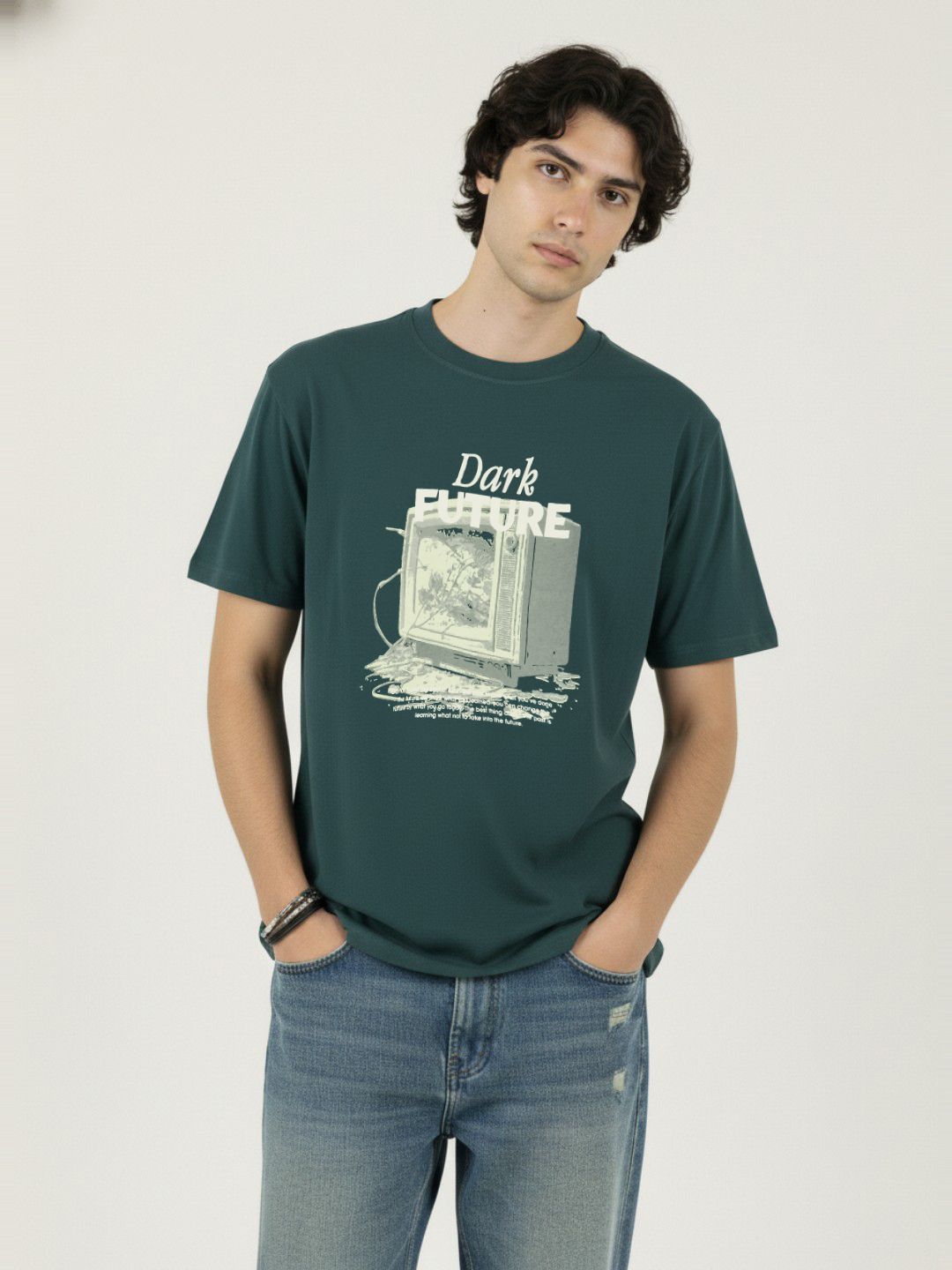 glitchez Graphic Printed T-shirt