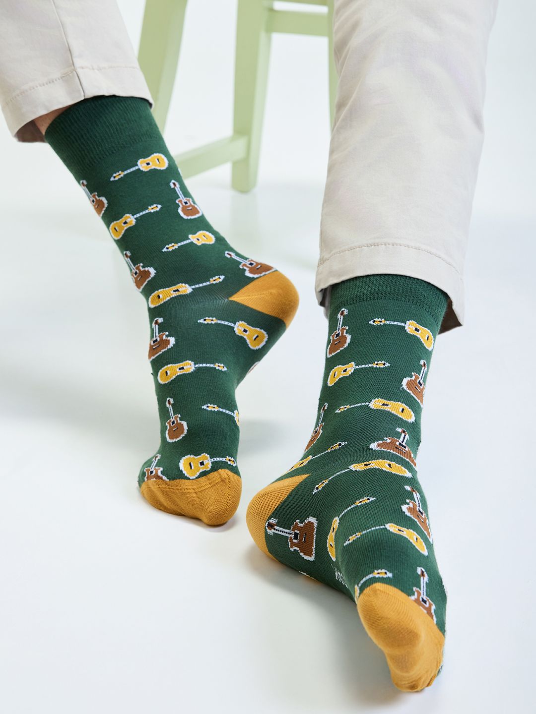 Mint & Oak Men Patterned Ankle-Length Socks