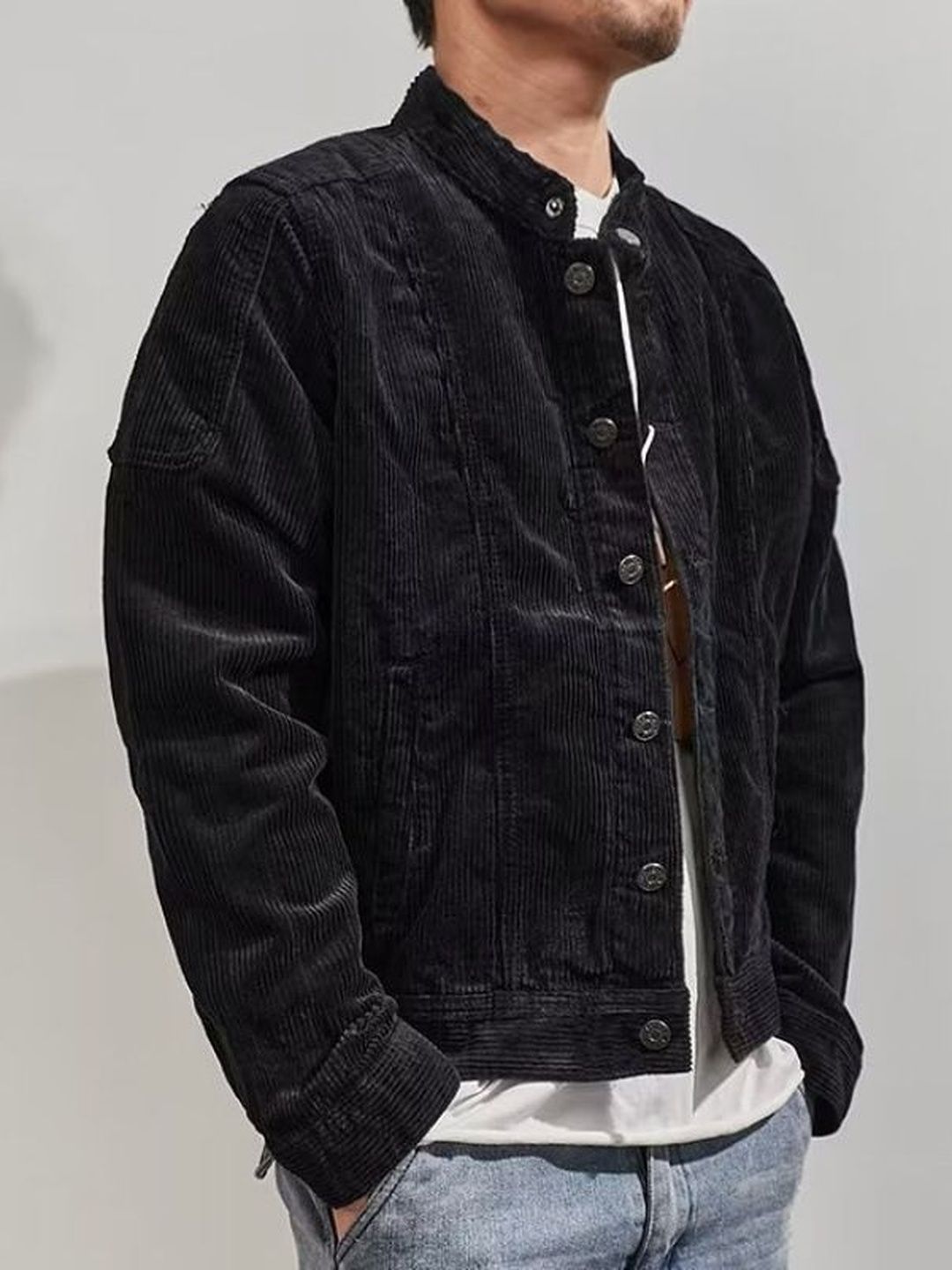 StyleCast x Revolte Stand Collar Long Sleeves Tailored Jacket