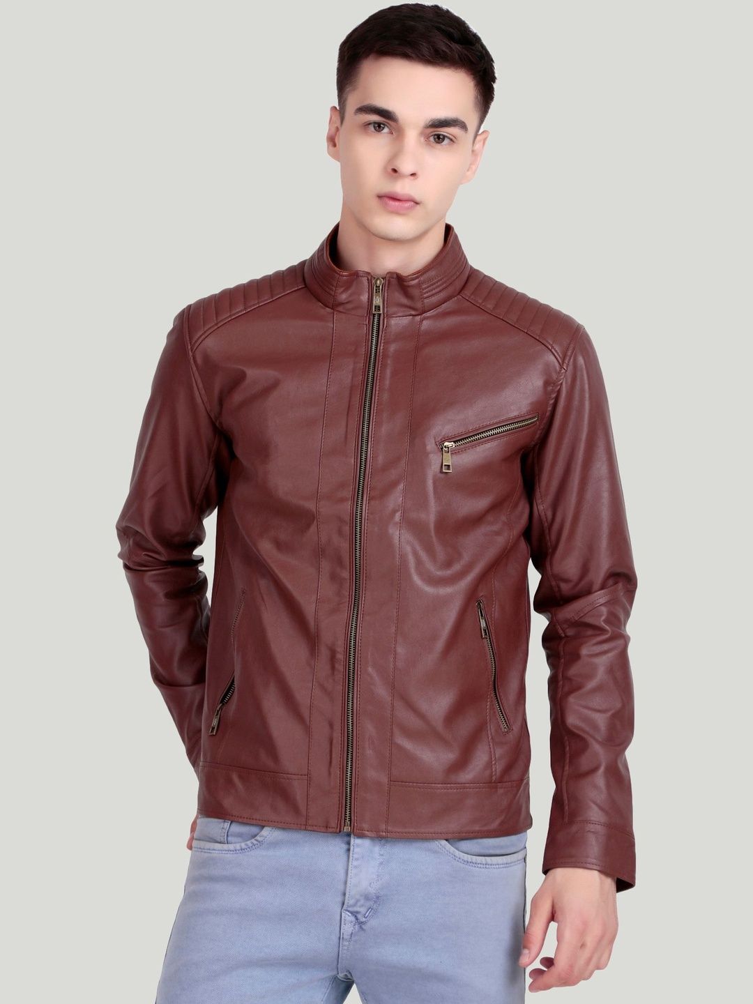 Leather Retail Men Biker Jacket