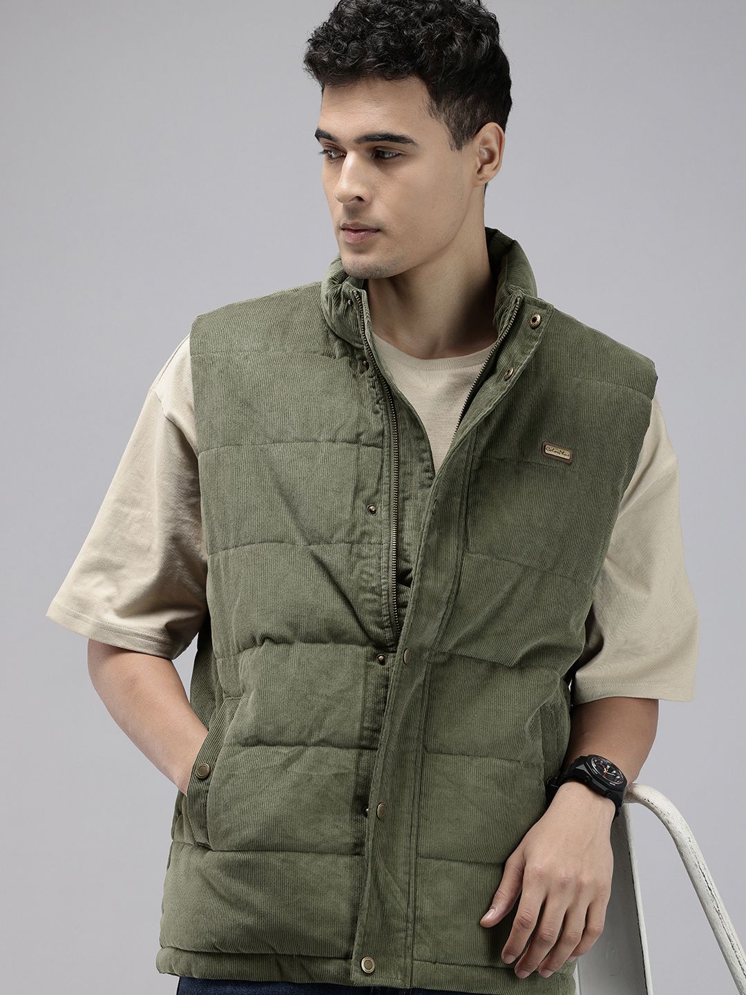 ColorPlus Mock Collar Pure Cotton Corduroy Tailored Jacket