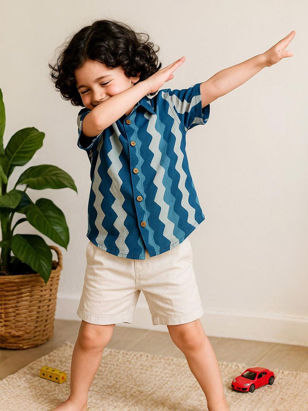 Urban Birdie Boys Comfort Regular Fit Abstract Printed Casual Shirt