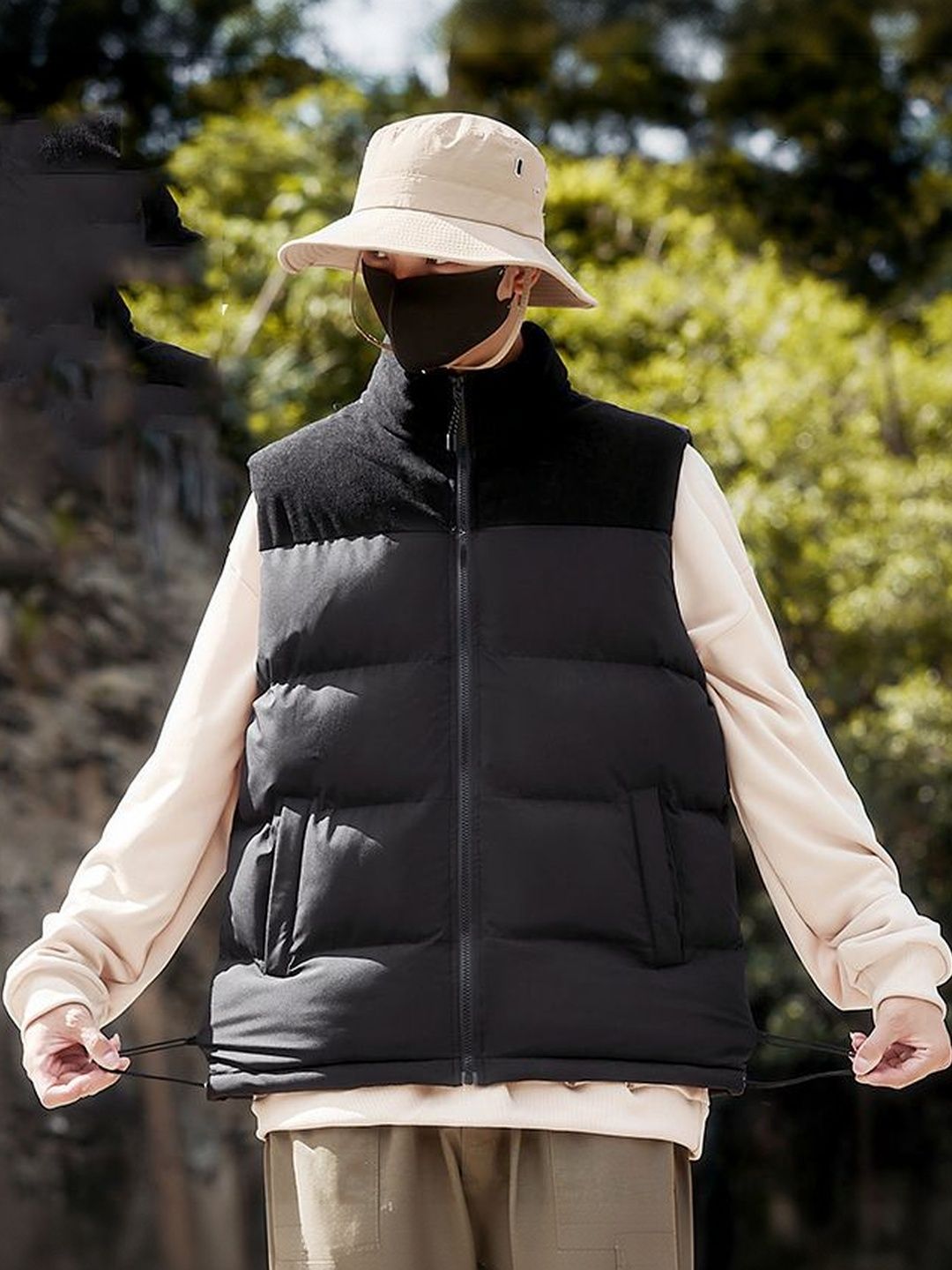 StyleCast x Revolte Men Colourblocked Puffer Jacket