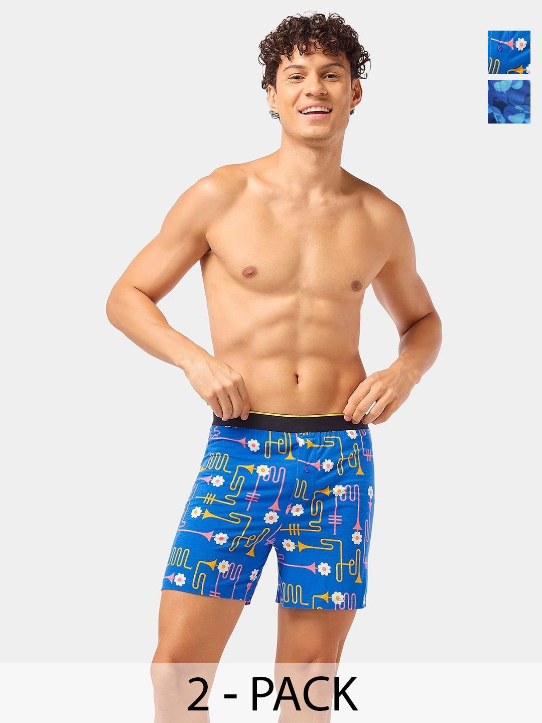 bummer Men Pack Of 2 Floral Printed Trunks
