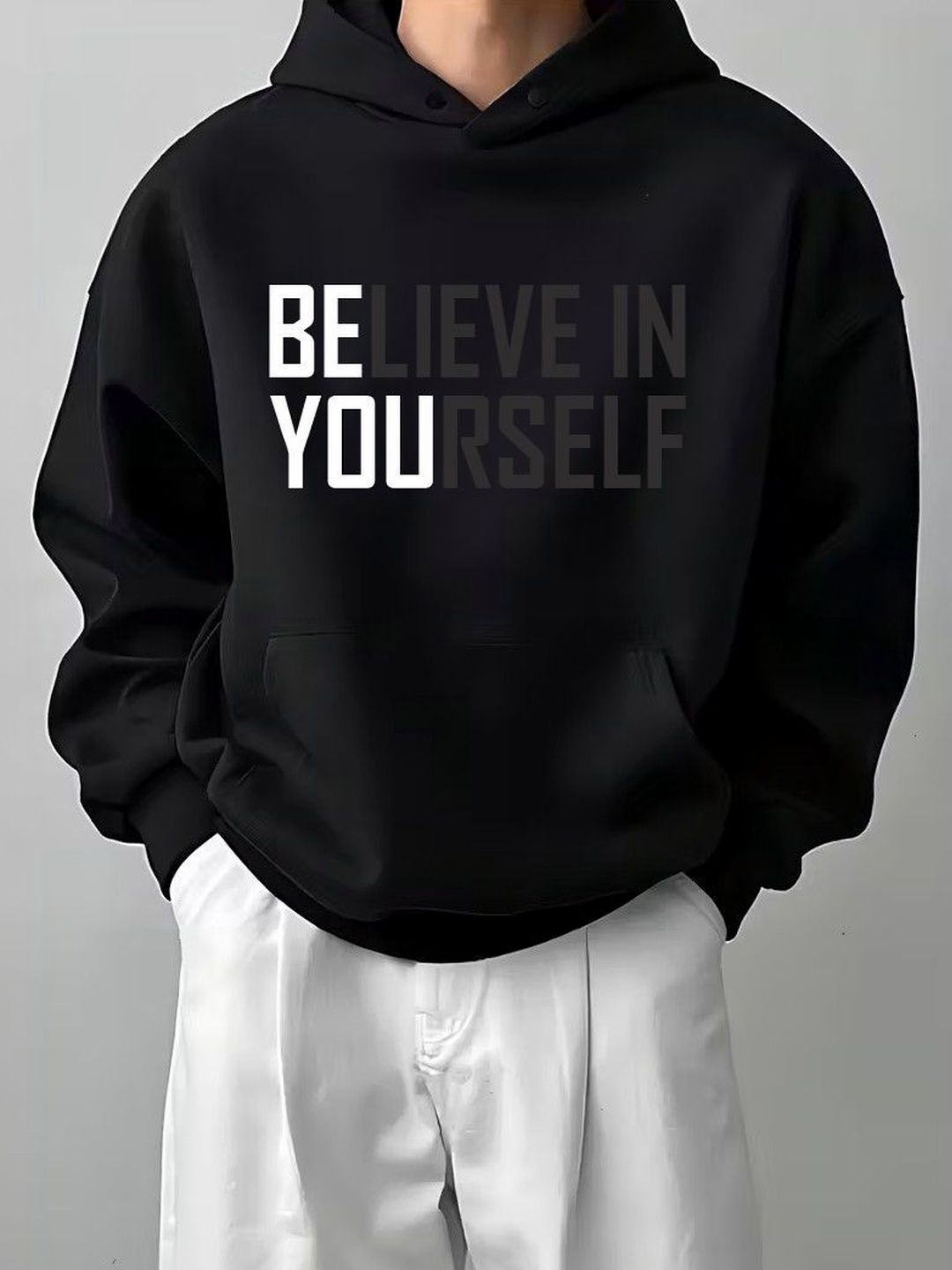 LAUREN ADAMS Men Printed Hooded Sweatshirt