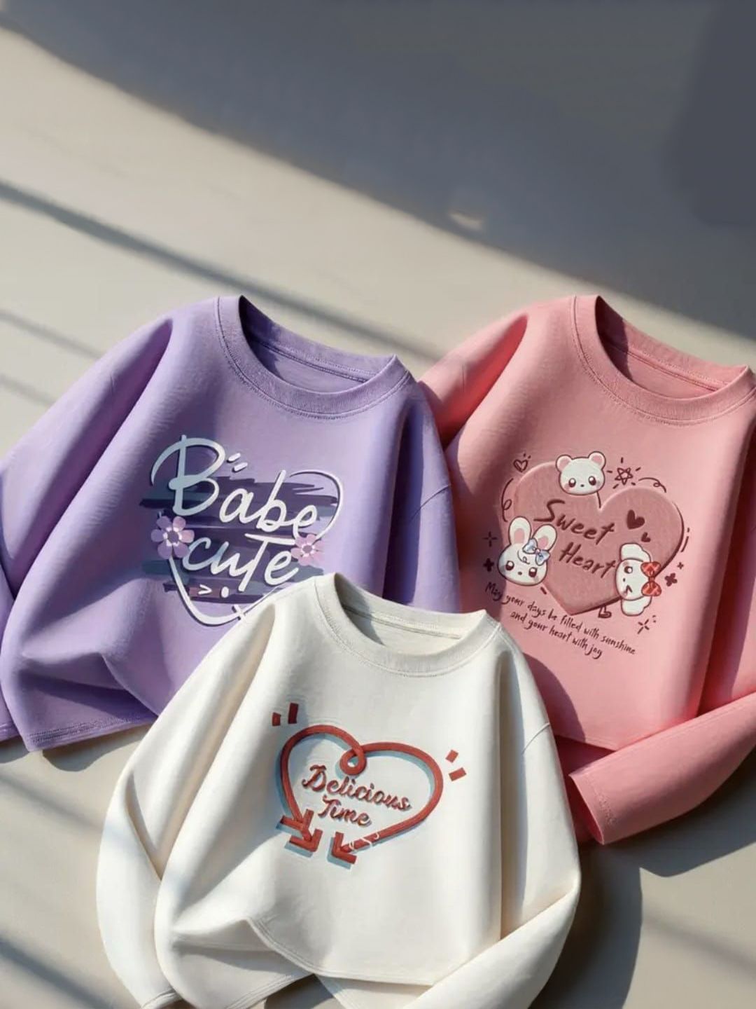 DAMN GUD DG Girls Pack of 3 Printed T-shirt