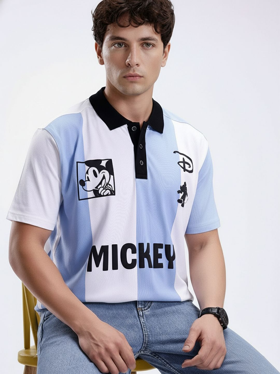 Kook N Keech Disney Mickey Mouse Printed Polo Collar T-shirt