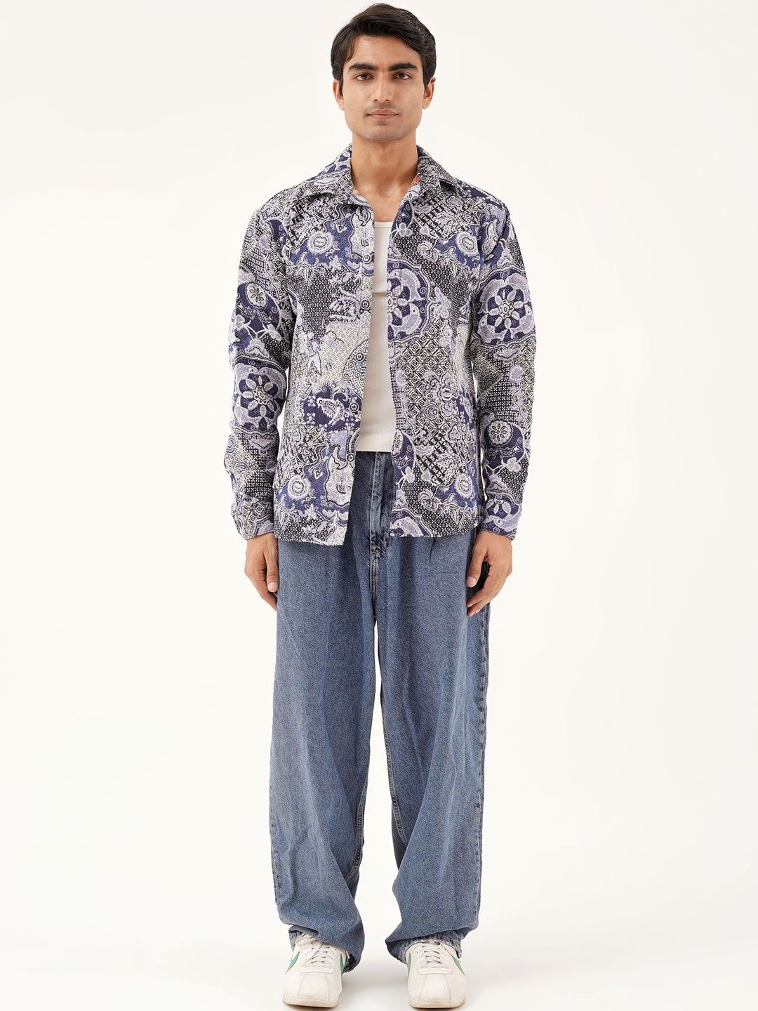 Clazzey Clazzey Nebula Men Ethnic Motifs Woven Design Shackets