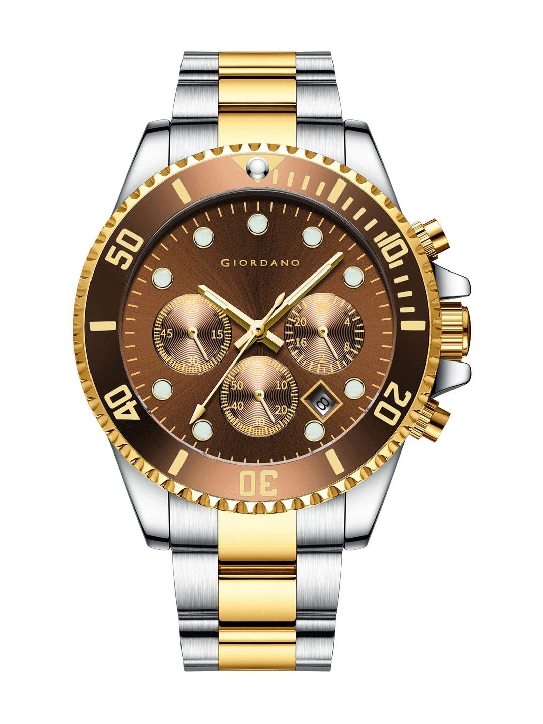 Buy GIORDANO Men Mother of Pearl Dial & Stainless Steel Analogue